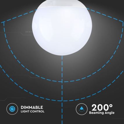 LED-pære dæmpbar G120 E27/13W/230V 6400K