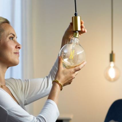 LED-pære dæmpbar FILAMENT G125 E27/7W/230V 2700-6500K CRI 90 Wi-Fi - WiZ