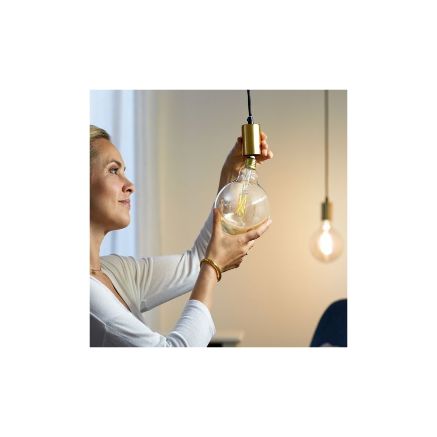 LED-pære dæmpbar FILAMENT G125 E27/7W/230V 2700-6500K CRI 90 Wi-Fi - WiZ
