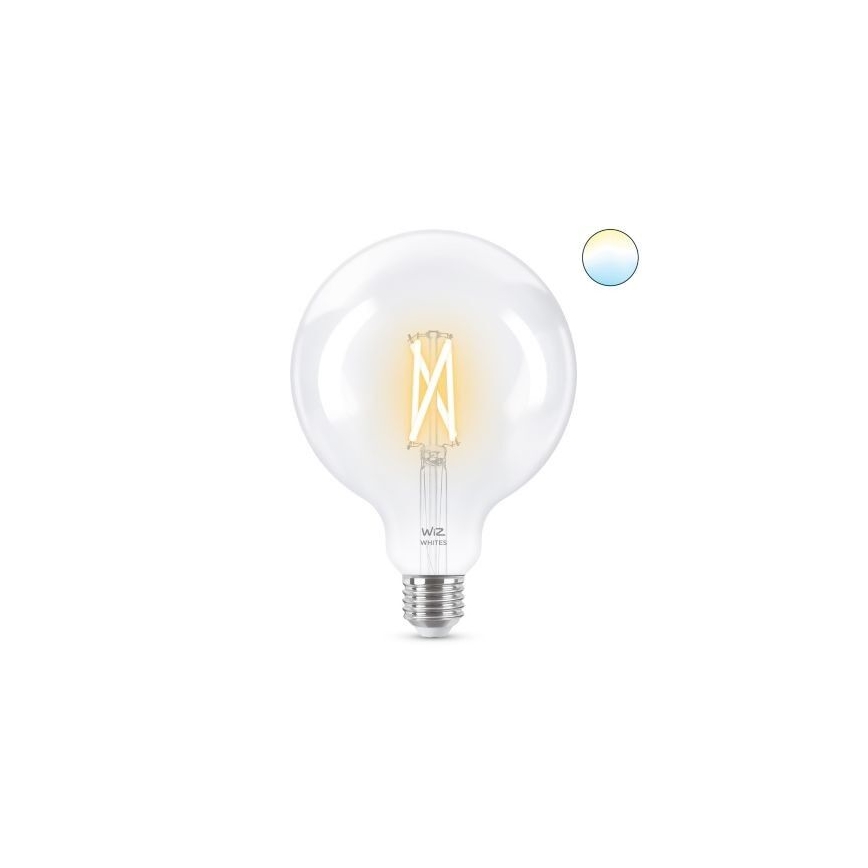 LED-pære dæmpbar FILAMENT G125 E27/7W/230V 2700-6500K CRI 90 Wi-Fi - WiZ