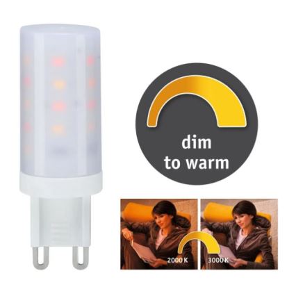 LED-pære dæmpbar G9/4W/230V 2000-3000K - Paulmann 28819