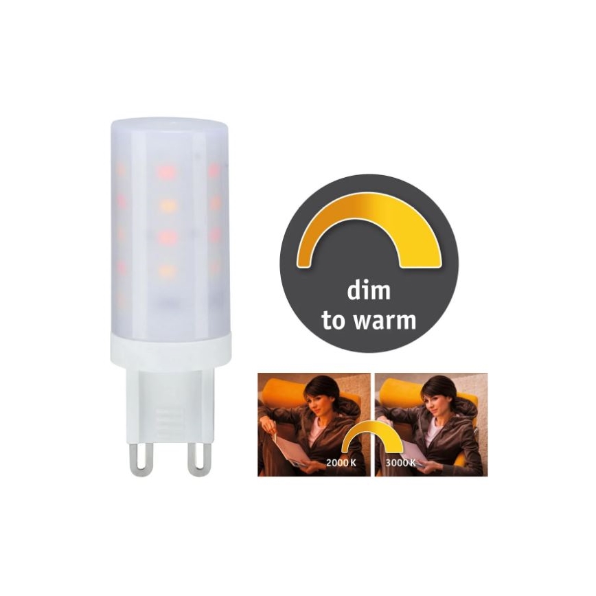 LED-pære dæmpbar G9/4W/230V 2000-3000K - Paulmann 28819