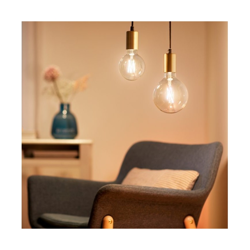 LED-pære dæmpbar FILAMENT G95 E27/6,7W/230V 2700-6500K CRI 90 Wi-Fi - WiZ