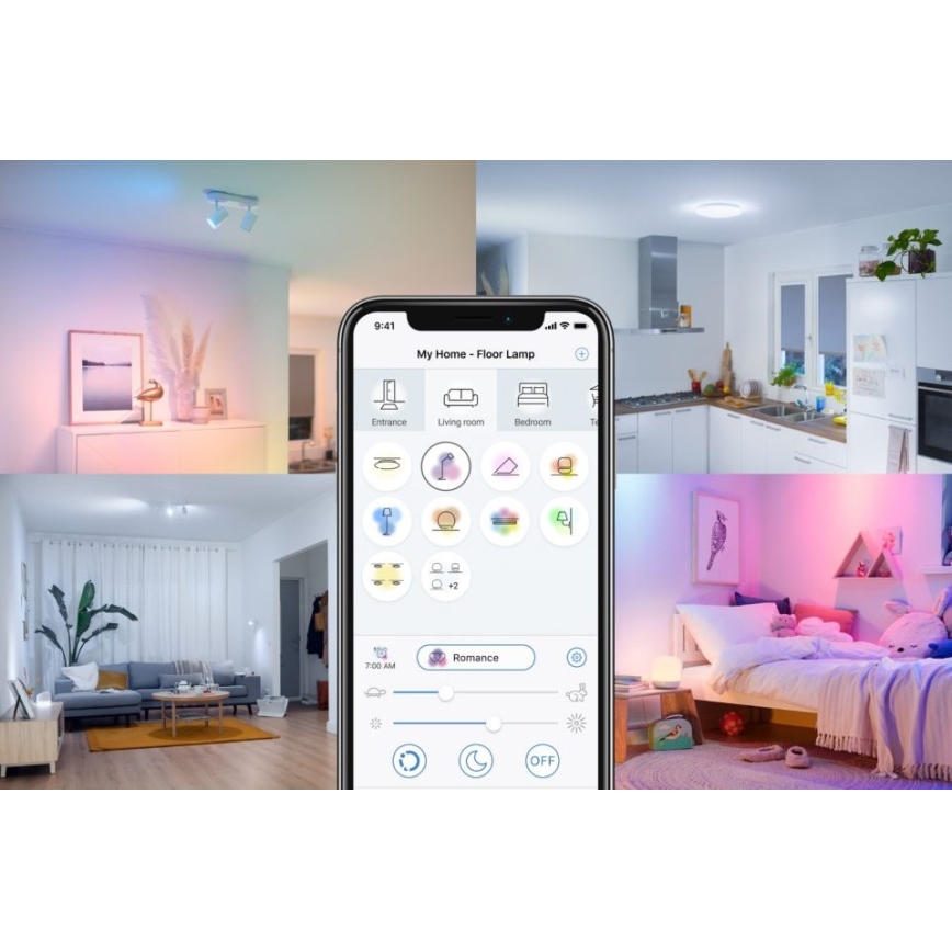 LED-pære dæmpbar FILAMENT G95 E27/6,7W/230V 2700-6500K CRI 90 Wi-Fi - WiZ