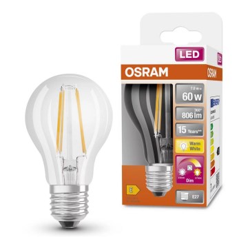 LED-pære dæmpbar GLOW DIM A60 E27/7W/230V 2200-2700K - Osram