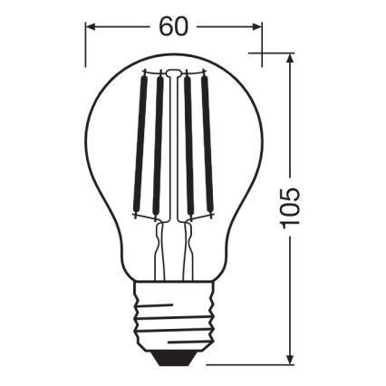 LED-pære dæmpbar GLOW DIM A60 E27/7W/230V 2200-2700K - Osram