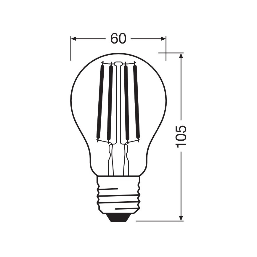 LED-pære dæmpbar GLOW DIM A60 E27/7W/230V 2200-2700K - Osram