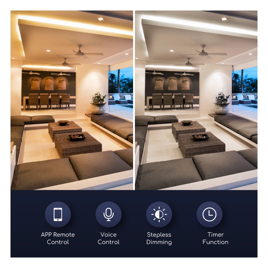 LED-pære dæmpbar GU10/7W/230V 3000-6500K Wi-Fi - Aigostar