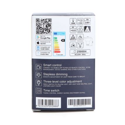 LED-pære dæmpbar GU10/7W/230V 3000-6500K Wi-Fi - Aigostar