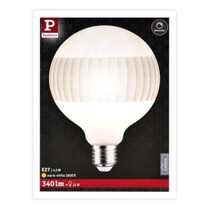 LED-pære dæmpbar KLASSISK G125 E27/4,5W/230V 2600K - Paulmann 28743