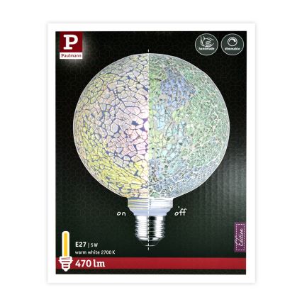 LED-pære dæmpbar MOSAIC G125 E27/5W/230V 2700K - Paulmann 28745