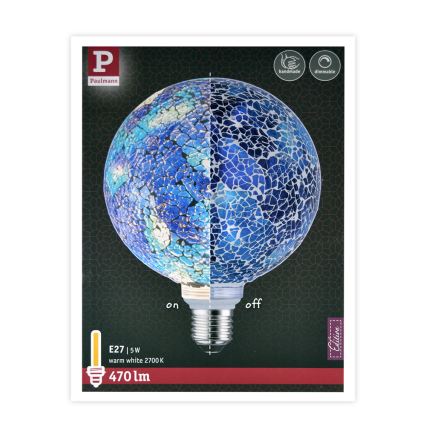 LED-pære dæmpbar MOSAIC G125 E27/5W/230V 2700K - Paulmann 28750