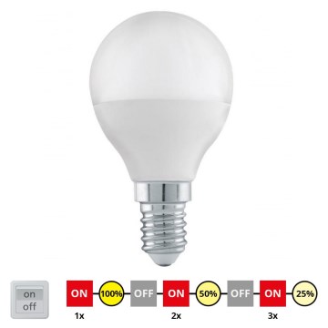 LED-pære dæmpbar P45 E14/6W/230V 3000K - STEPDIMMING - Eglo 54835