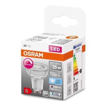 LED-pære dæmpbar PAR16 GU10/3,7W/230V 4000K CRI 90 - Osram