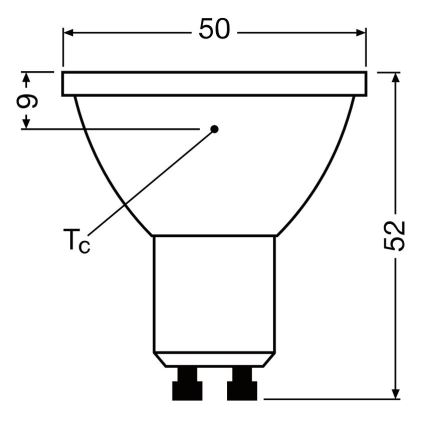 LED-pære dæmpbar PAR16 GU10/3,7W/230V 4000K CRI 90 - Osram