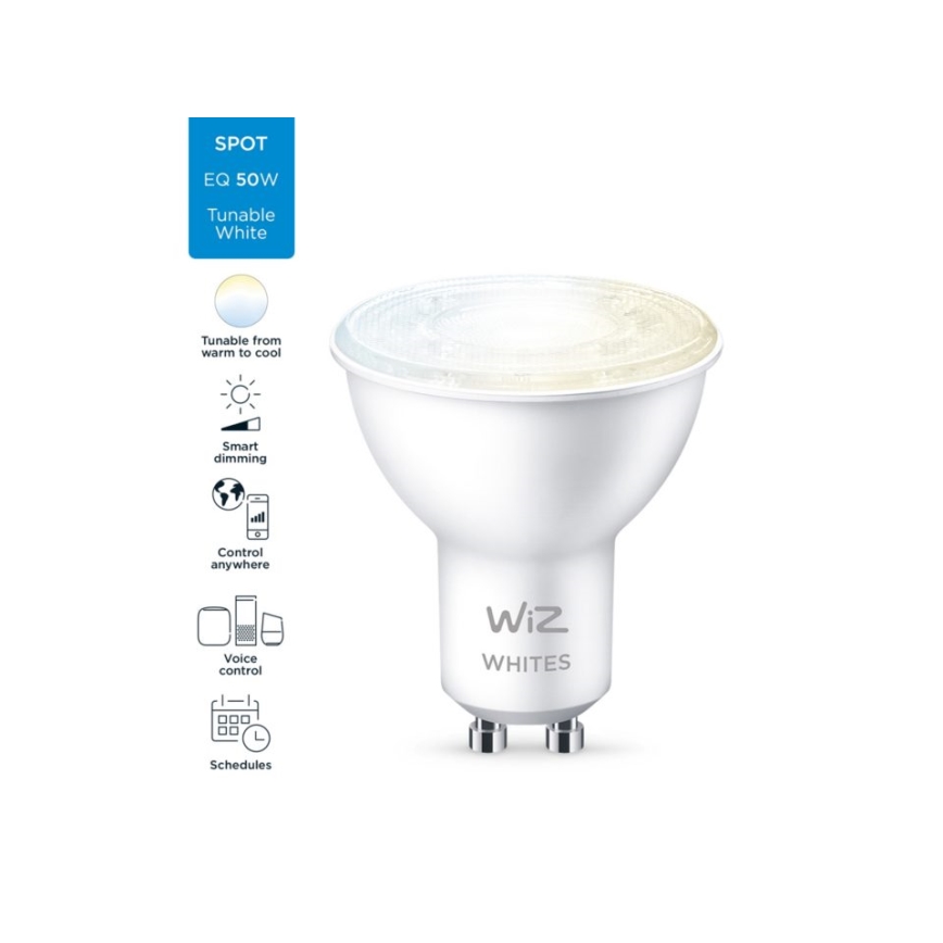 LED-pære dæmpbar PAR16 GU10/4,7W/230V 2700-6500K CRI 90 Wi-Fi - WiZ