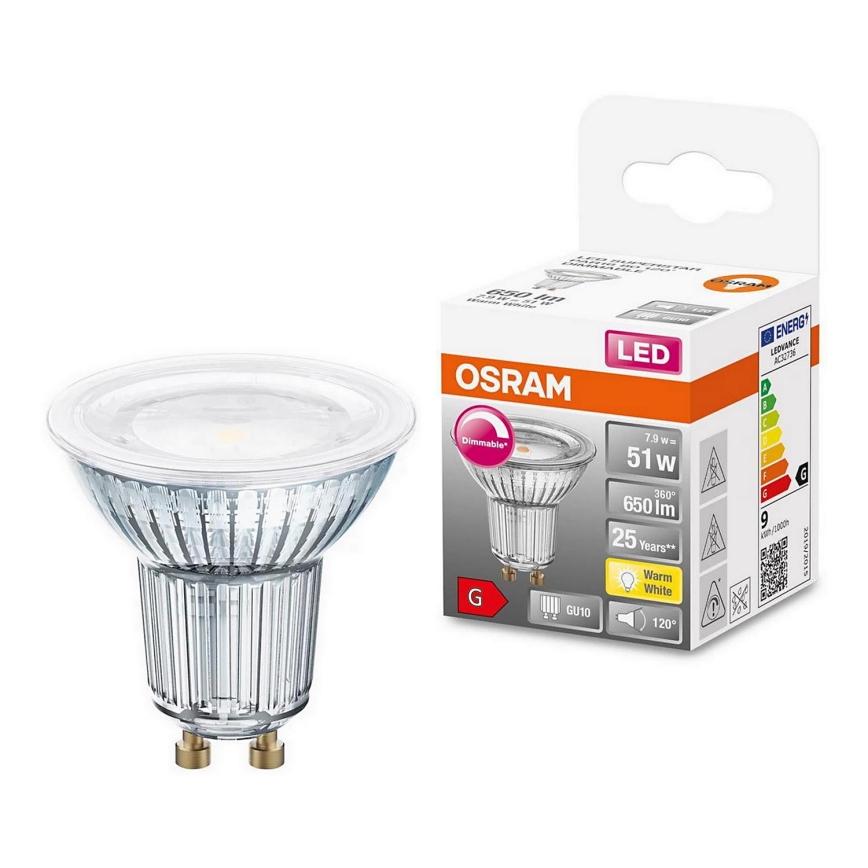 LED-pære dæmpbar PAR16 GU10/7,9W/230V 2700K CRI 90 - Osram