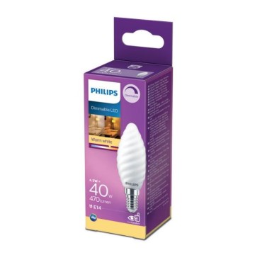 LED-pære dæmpbar Philips E14/4,5W/230V 2700K