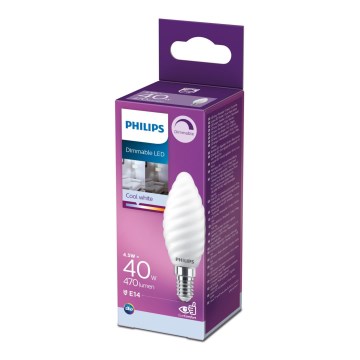 LED-pære dæmpbar Philips E14/4,5W/230V 4000K