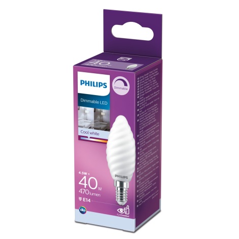 LED-pære dæmpbar Philips E14/4,5W/230V 4000K