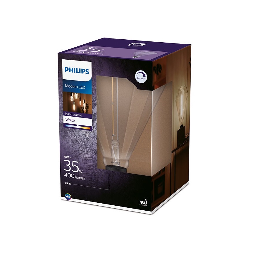 LED-pære dæmpbar Philips E27/4W/230V 3000K