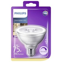 LED-pære dæmpbar Philips E27/9,5W/230V 2700K