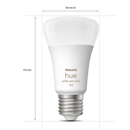 LED-pære dæmpbar Philips Hue White And Color Ambiance A60 E27/9W/230V 2000-6500K