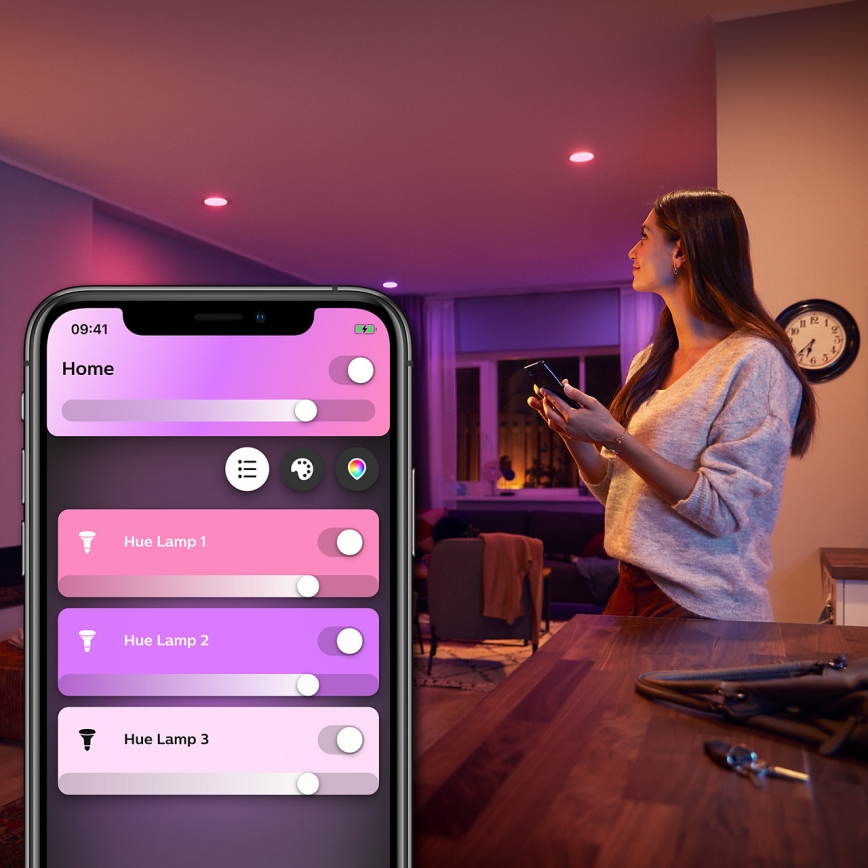LED-pære dæmpbar Philips Hue White And Color Ambiance E27/6,5W/230V 2000-6500K