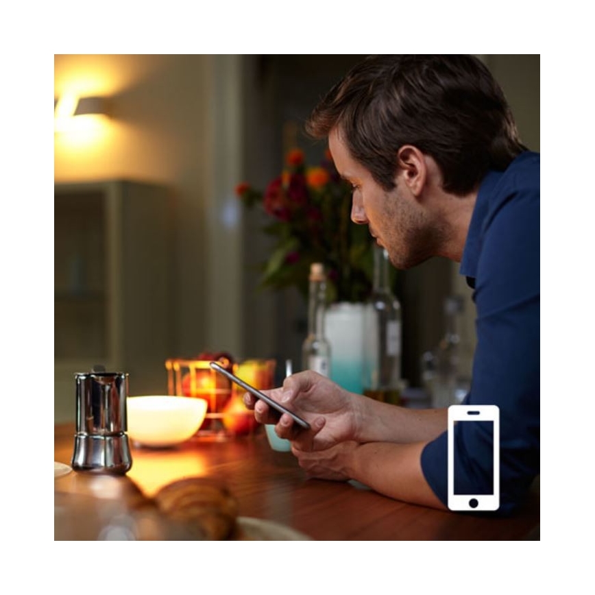 LED-pære dæmpbar Philips Hue WHITE A60 E27/9,5W/230V 2700K + fjernbetjening