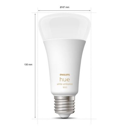 LED-pære dæmpbar Philips Hue WHITE AMBIANCE E27/13W/230V 2200-6500K