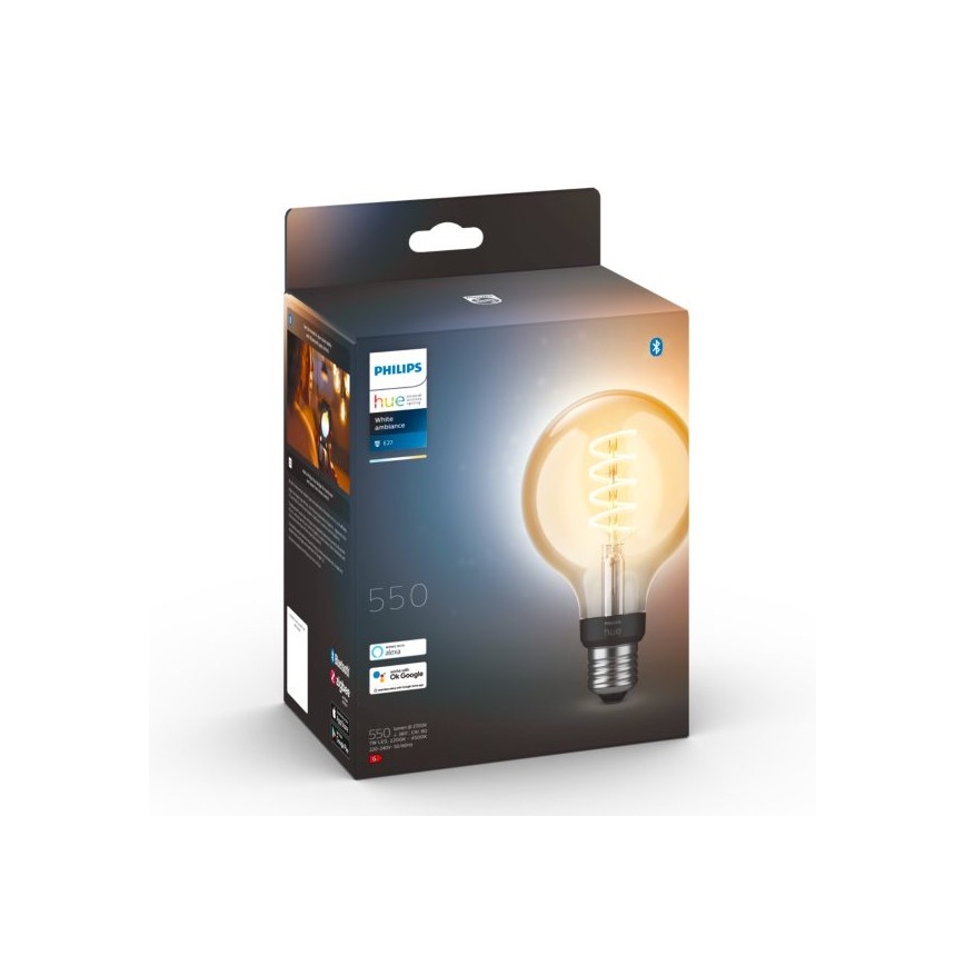 LED-pære dæmpbar Philips Hue WHITE AMBIANCE G93 E27/7W/230V 2200-4500K