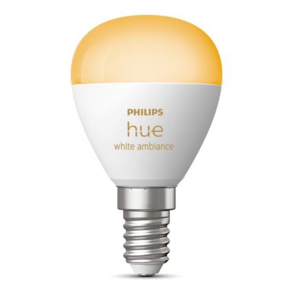 LED-pære dæmpbar Philips Hue WHITE AMBIANCE P45 E14/5,1W/230V 2200-6500K