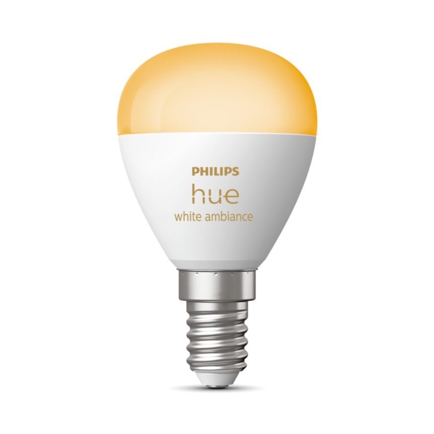 LED-pære dæmpbar Philips Hue WHITE AMBIANCE P45 E14/5,1W/230V 2200-6500K