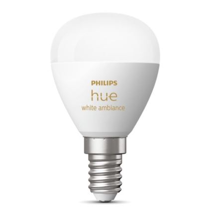 LED-pære dæmpbar Philips Hue WHITE AMBIANCE P45 E14/5,1W/230V 2200-6500K