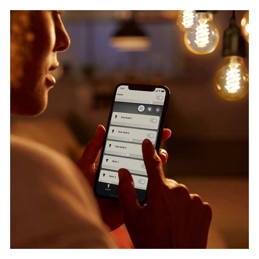 LED-pære dæmpbar Philips Hue WHITE FILAMENT G93 E27/7,2W/230V 2100K