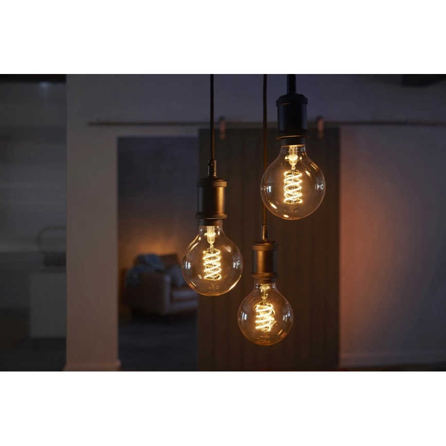LED-pære dæmpbar Philips Hue WHITE FILAMENT G93 E27/7W/230V 2100K