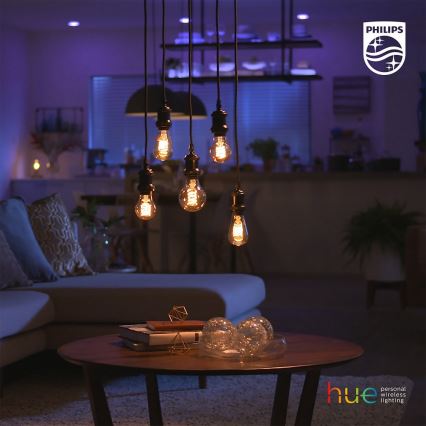 LED-pære dæmpbar Philips Hue WHITE FILAMENT ST64 E27/7W/230V 2100K