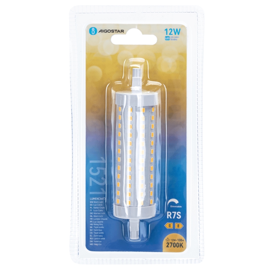 LED-pære dæmpbar R7s/12W/230V 2700K - Aigostar
