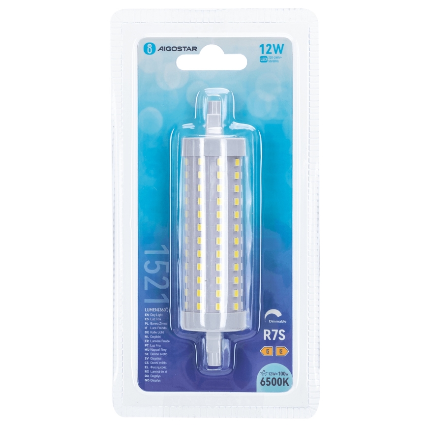 LED-pære dæmpbar R7s/12W/230V 6500K - Aigostar