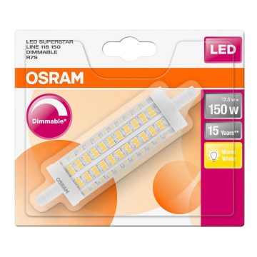 LED-pære dæmpbar R7s/17,5W/230V 2700K - Osram 118 mm