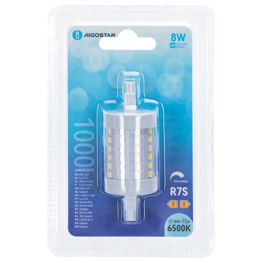 LED-pære dæmpbar R7s/8W/230V 6500K - Aigostar
