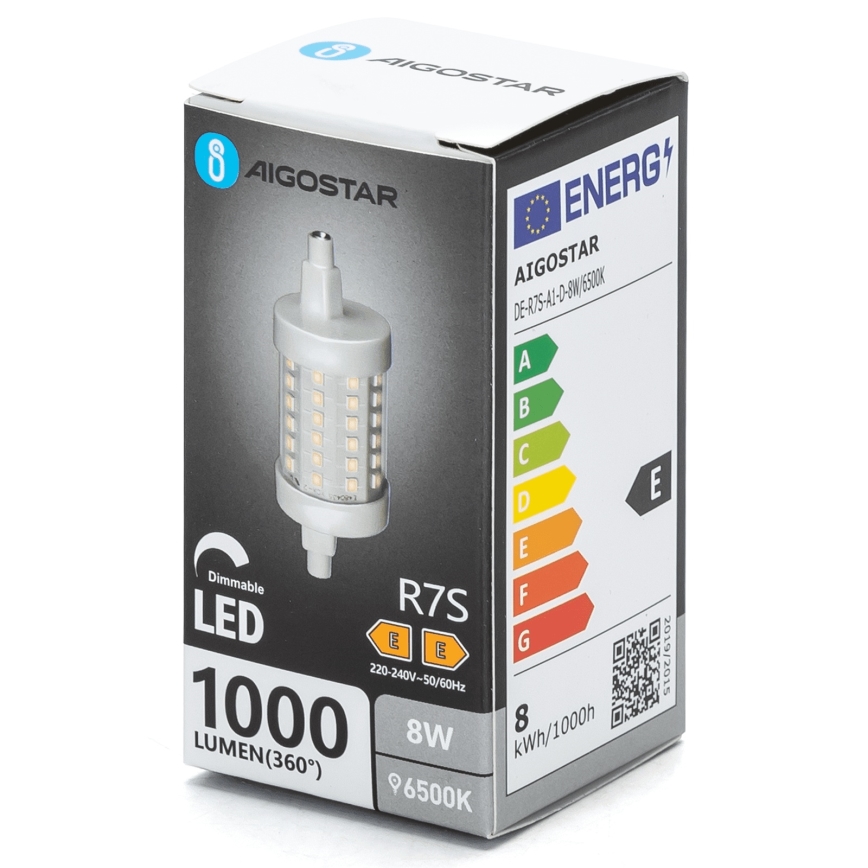 LED-pære dæmpbar R7s/8W/230V 6500K - Aigostar