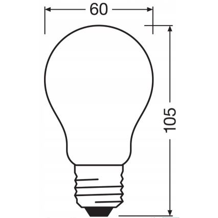 LED-pære dæmpbar RETROFIT A60 E27/11W/230V 4000K - Osram