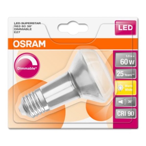 LED-pære dæmpbar RETROFIT E27/5,9W/230V 2700K - Osram