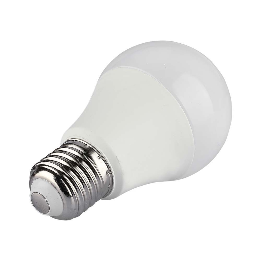 LED-pære dæmpbar RGB-farver A60 E27/8,5W/230V 4000K + fjernbetjening