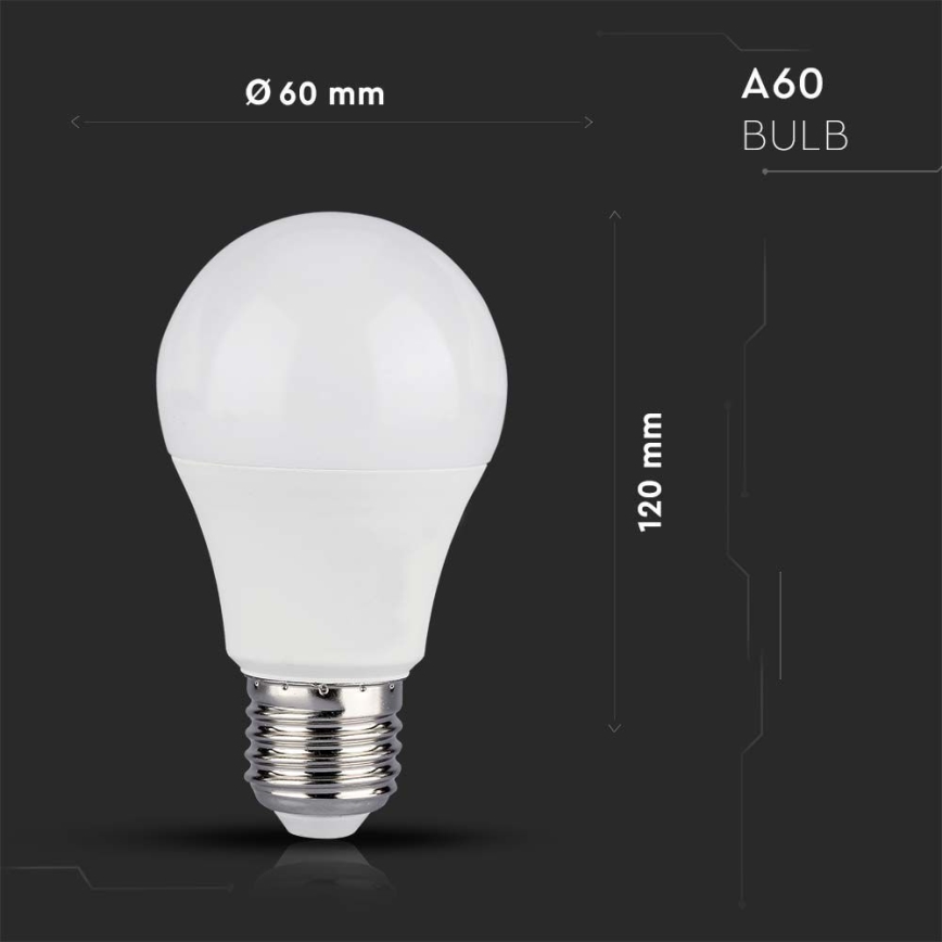 LED-pære dæmpbar RGB-farver A60 E27/8,5W/230V 4000K + fjernbetjening