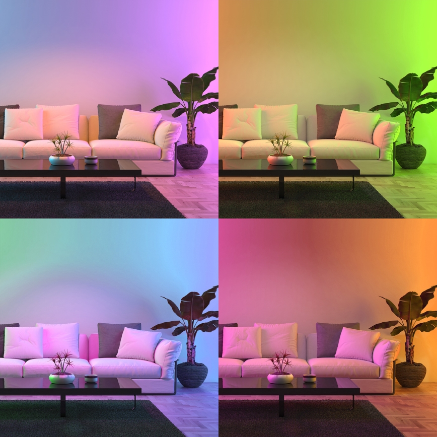 LED-pære dæmpbar RGB-farver A60 E27/8W/230V 2700-6500K Wi-Fi Tuya