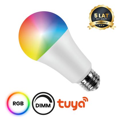 LED-pære dæmpbar RGB-farver A60 E27/8W/230V 2700-6500K Wi-Fi Tuya