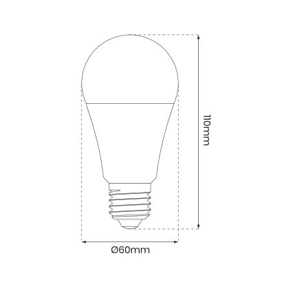 LED-pære dæmpbar RGB-farver A60 E27/8W/230V 2700-6500K Wi-Fi Tuya