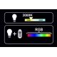 LED-pære dæmpbar RGB-farver C37 E14/4,5W/230V